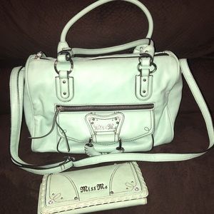 Miss Me brand handbag with match wallet